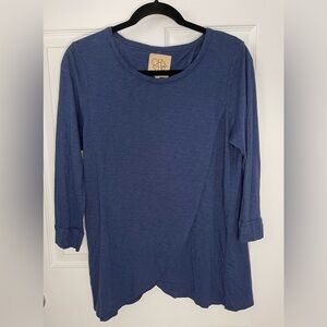 CHASER 3/4 Sleeves Tulip Hem Gauze Jersey Tee Size M